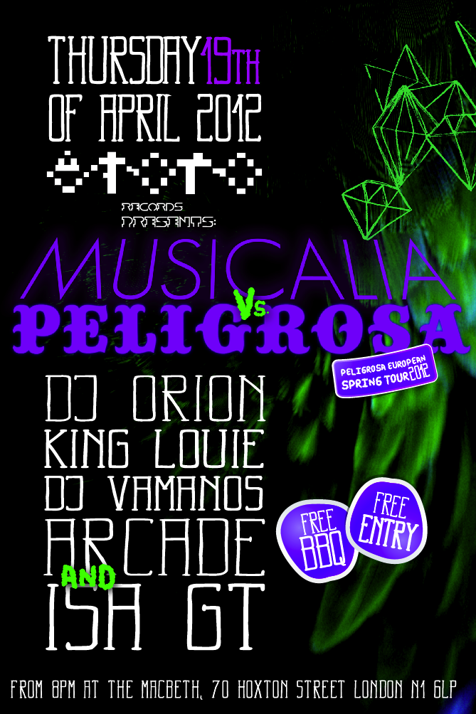 Musicalia vs Peligrosa Flyer